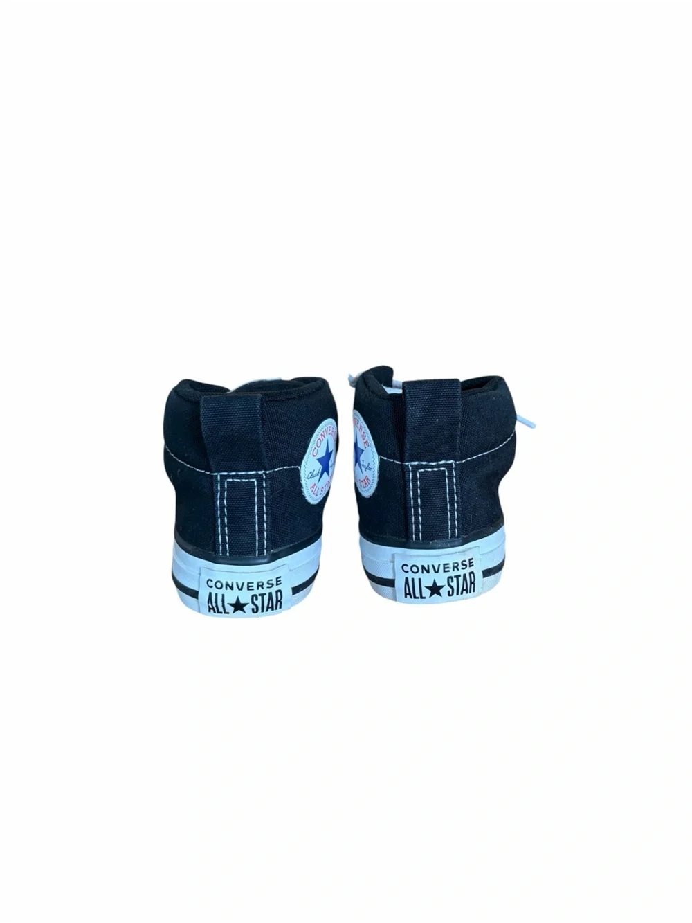 Converse Kids Chuck Taylor Black and White All Star Street Sneakers. Mid-Top.